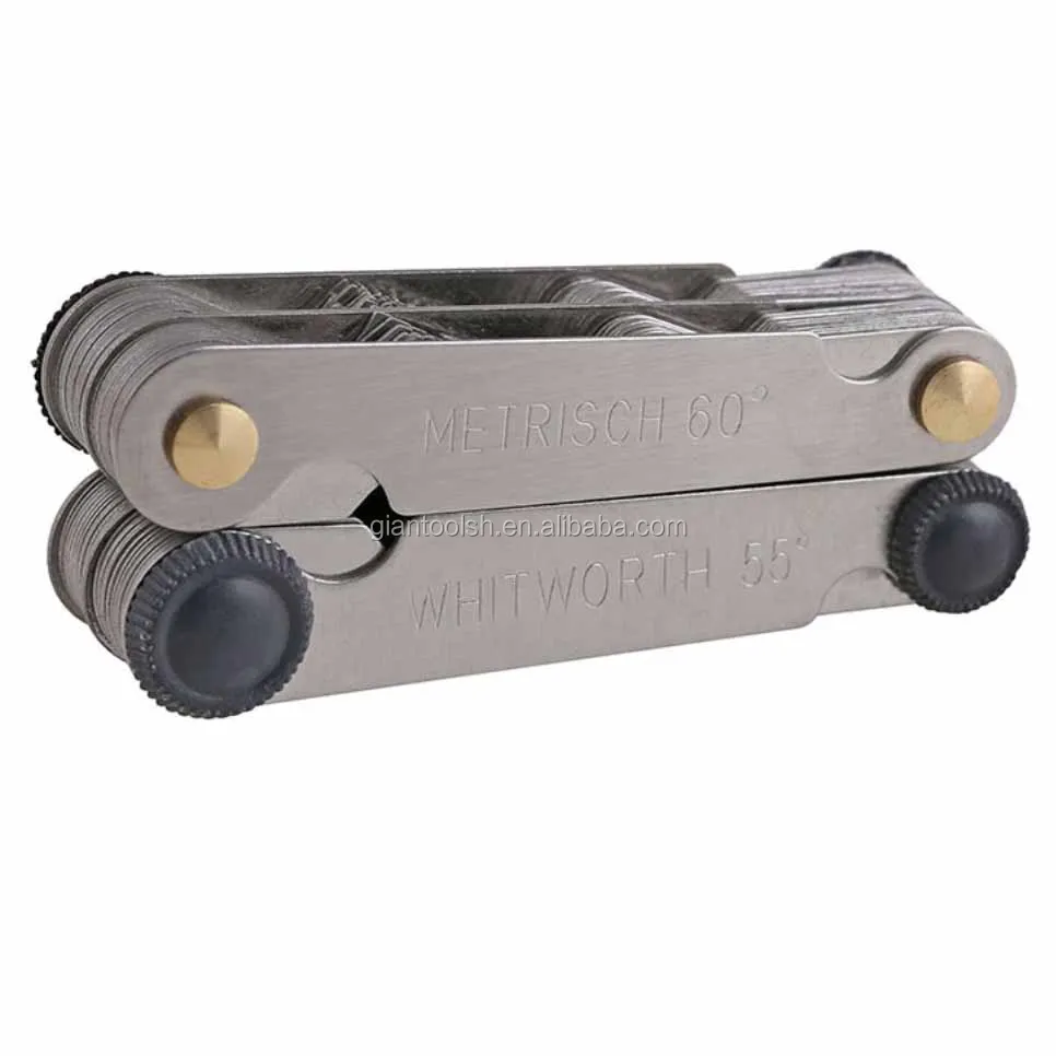 High Precision Screw Pitch Gauge SAE Whitworth 55-Degree & Metric 60-Degree Grip Whitworth Screw Thread Pitch Gauges Tools