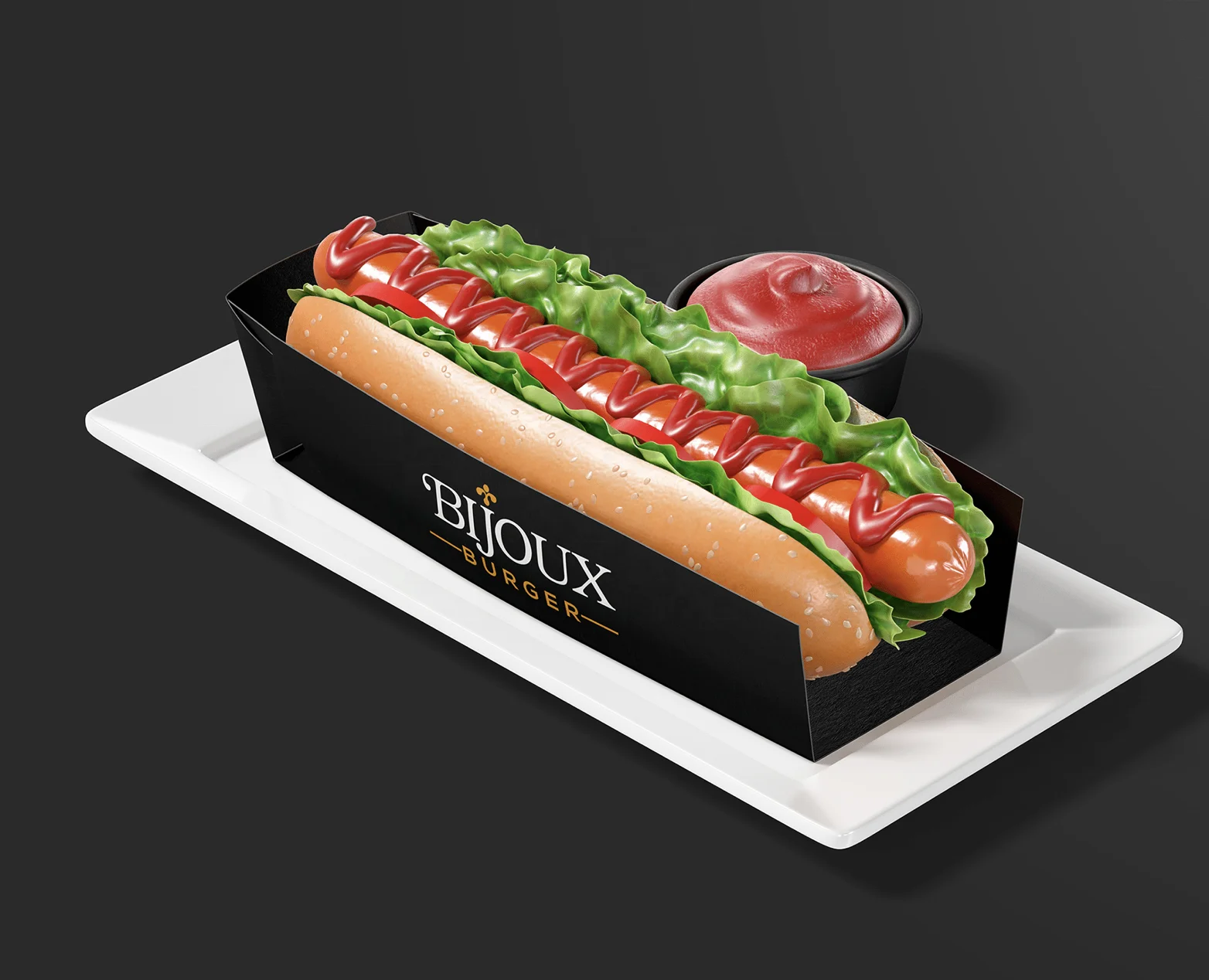 Custom Take Out Noodle Hot Dog Chips Lunch Fast Food Packaging Burger Hamburger Paper Box