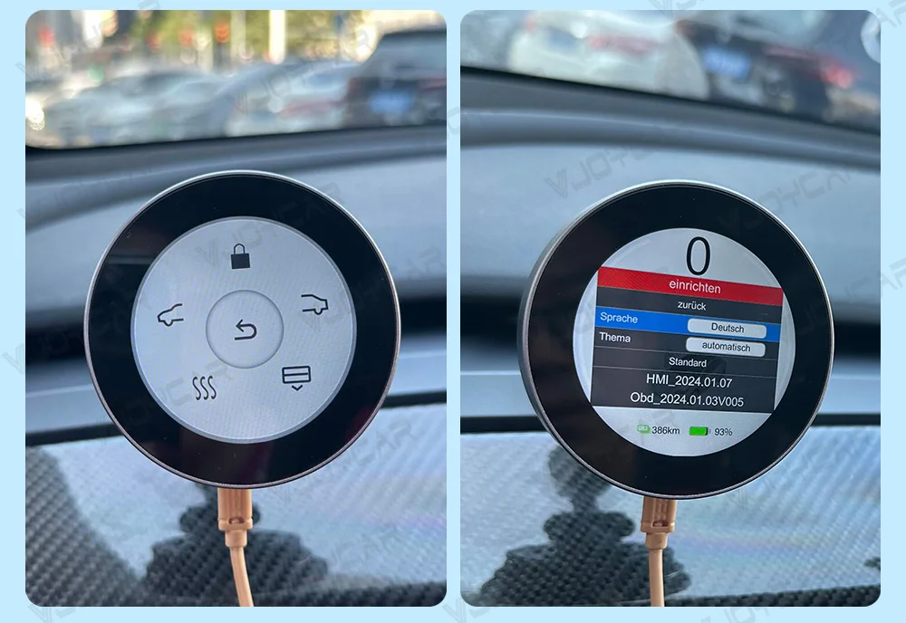 Vjoycar Dashboard Display 2.5inch Front Speedometer Wireless Charging For Tesla Model 3 Model Y Accessories 2023+