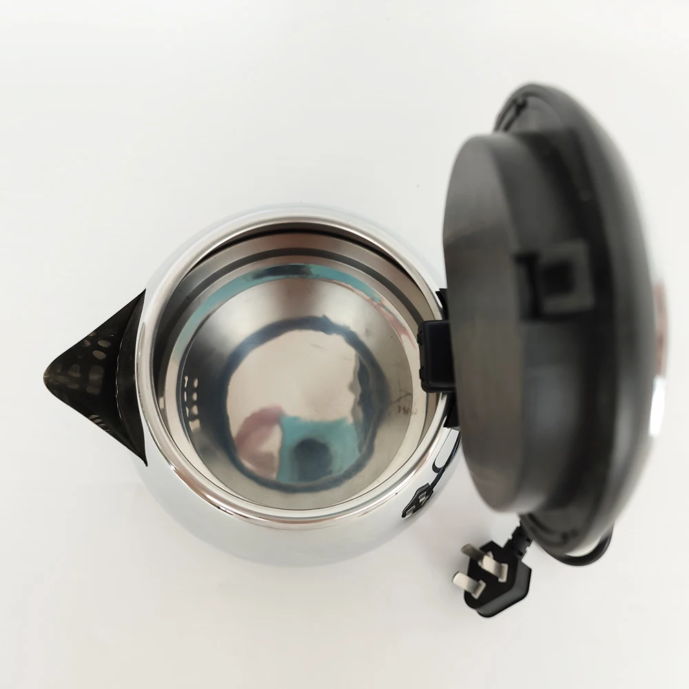 2023 Top Sale  Kitchenware Electric  China Polished Kettle 1.2 Liter with 360 Rotation Good Heating Plate Kettle