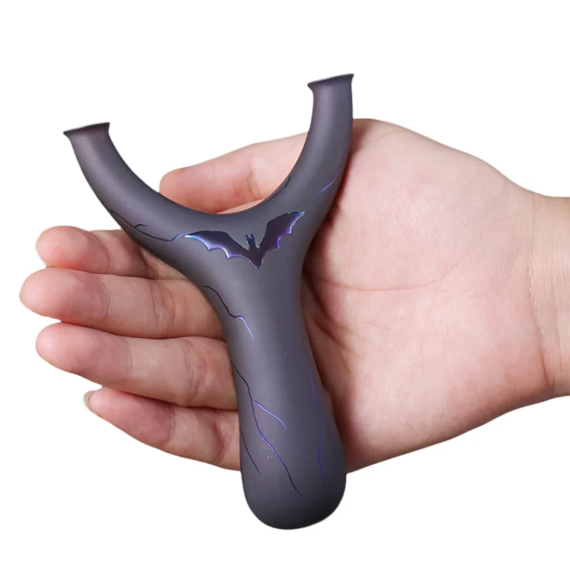 Titanium Alloy Flying Tiger Slingshot TC21 Flat Leather Slingshot Reverse Curved Bow Outdoor Competitive Hunting