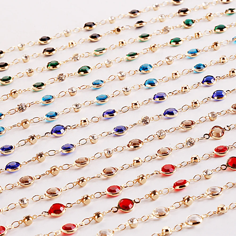 Crystal Rhinestone Eyewear Chain Gold Plated Fashion Chain For Sunglasses Metal Fancy Reading Eyeglasses Maskstrap Chain