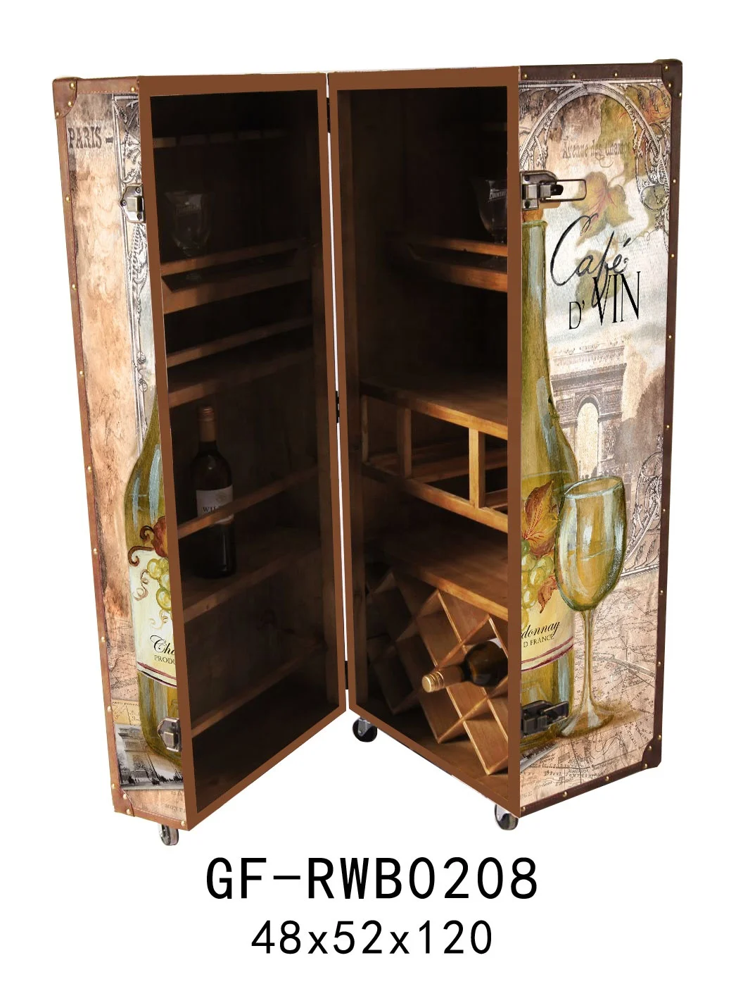 
House Decoration Furniture and Bar Use Wooden Wine Cabinet 