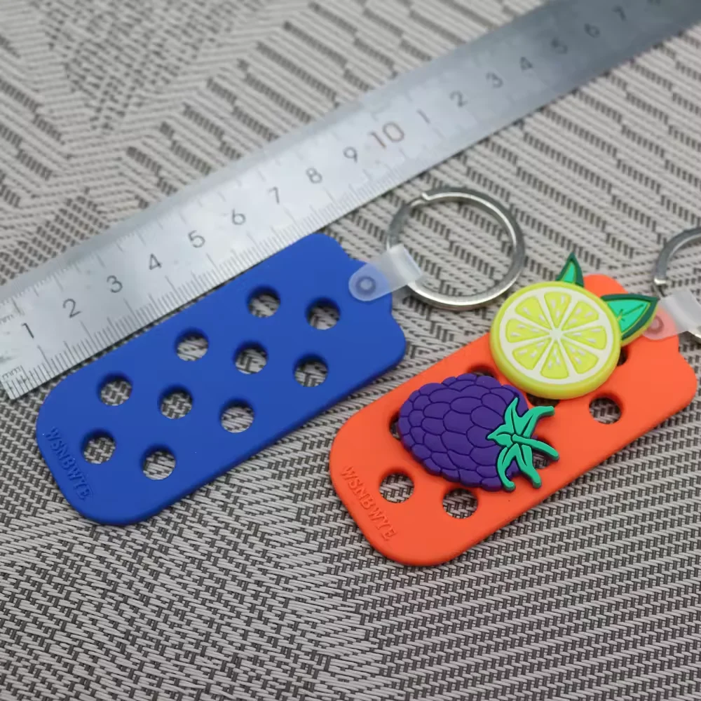 Wholesale Keychain With Croc Hole Soft Eva Design Hyb Keychain Customized Key Chain For Croc Dhoe Charms Display Holder