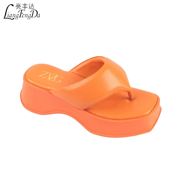 Flip-flops Slippers Slides Slippers Heel Protection Fashion Customized for Women Comfortable Sexy Thick Bottom Casual PVC PU