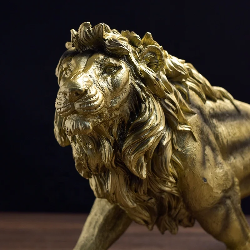 handmade home decor lion statue mold resin animal figurines lion sculptures decoration items