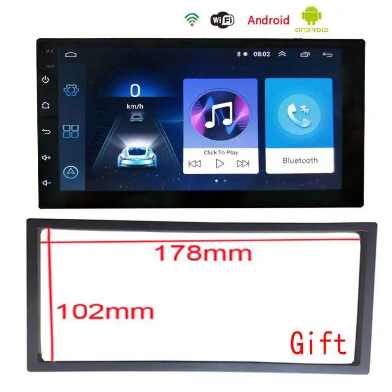 Universal 7inch Android Car DVD Player With  Mirror Link Full Touch Screen HD Video Music Output