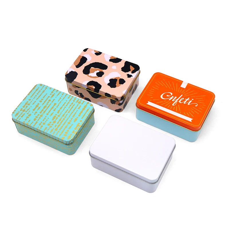 YEM rectangle tin soap box biscuit packing box rectangle 100ml cosmetic jar custom metal soap tin box