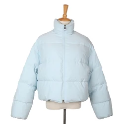 New Fashion Bubble Coat Solid Standard Collar Short  Winter Autumn Female Puffer padded Jacket