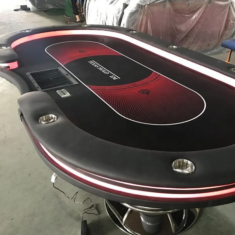 
96inch LED LIGHTS poker table,with pedstal legs,dye sublimation printing 