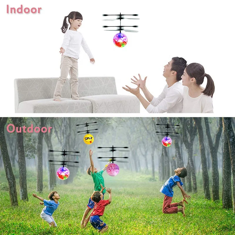 
Children Infrared Sensor mini drone Induction flying ball Christmas gifts toys hand control shining LED light for kids 