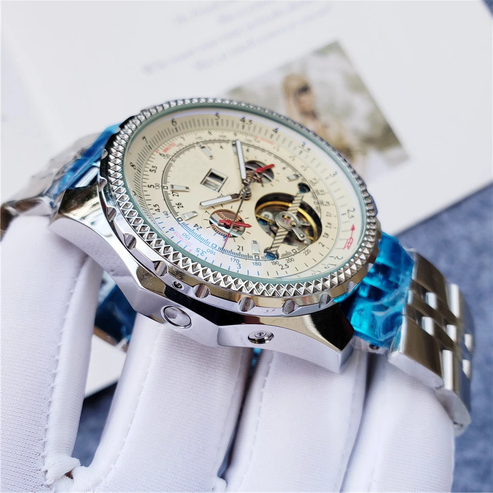 Quality waterproof Sapphire Glass 316L Stainless Steel Automatic BR Men Watch
