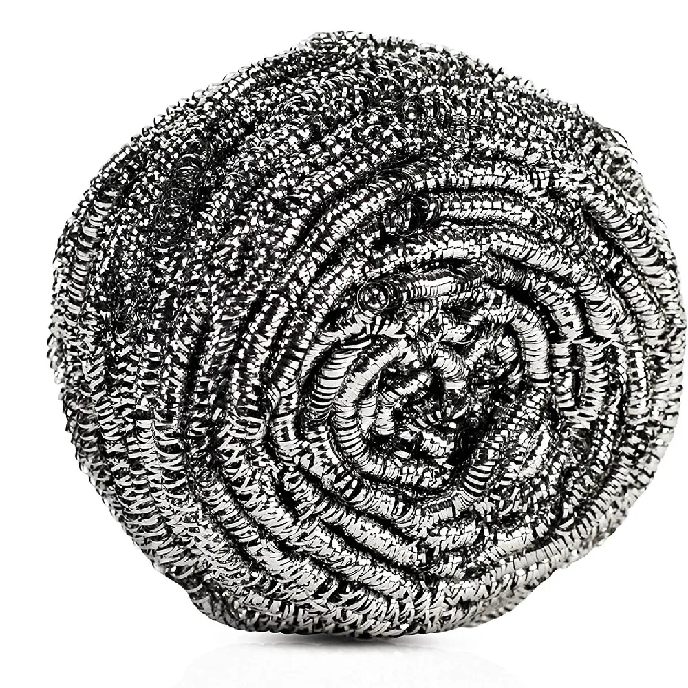 Скруббер из нержавеющей стали премиум-класса, металлические чистящие прокладки, стальные ватные прокладки для жесткой очистки кухни.