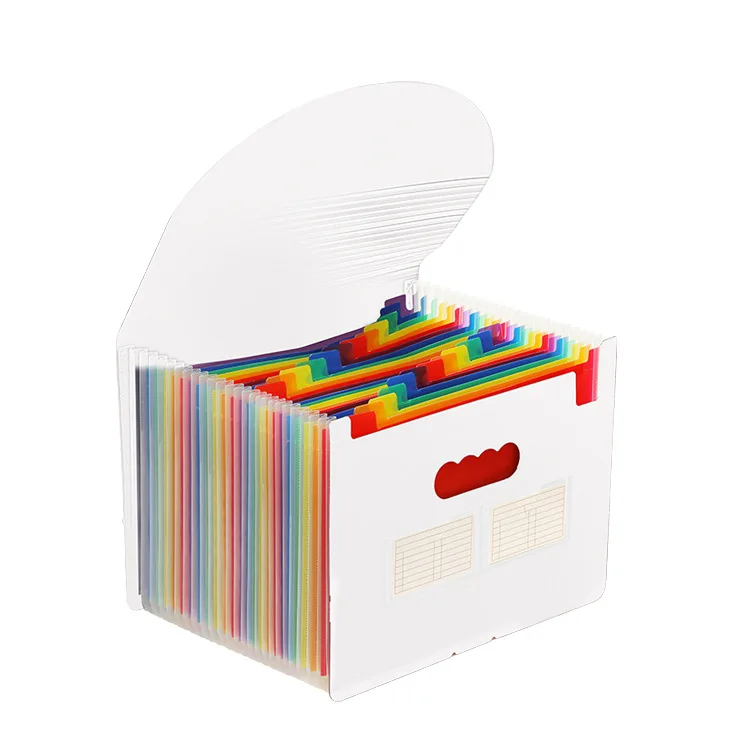 Черно-белая пластиковая папка-органайзер на заказ размером А4/буквы расширяемая папка для файлов гармошкой с эластичными лентами