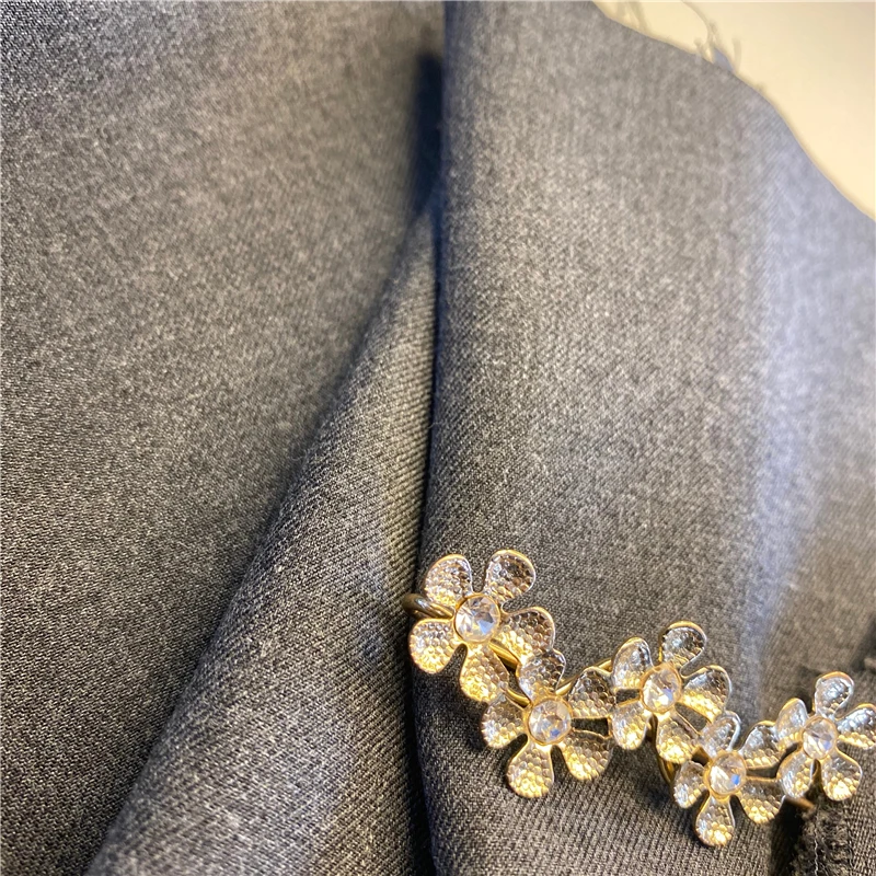 WHOLESALE Polyester Rayon T/R Suiting Fabric High Quality Stripe Shirt Twill OEM Customized Uniform Fabric