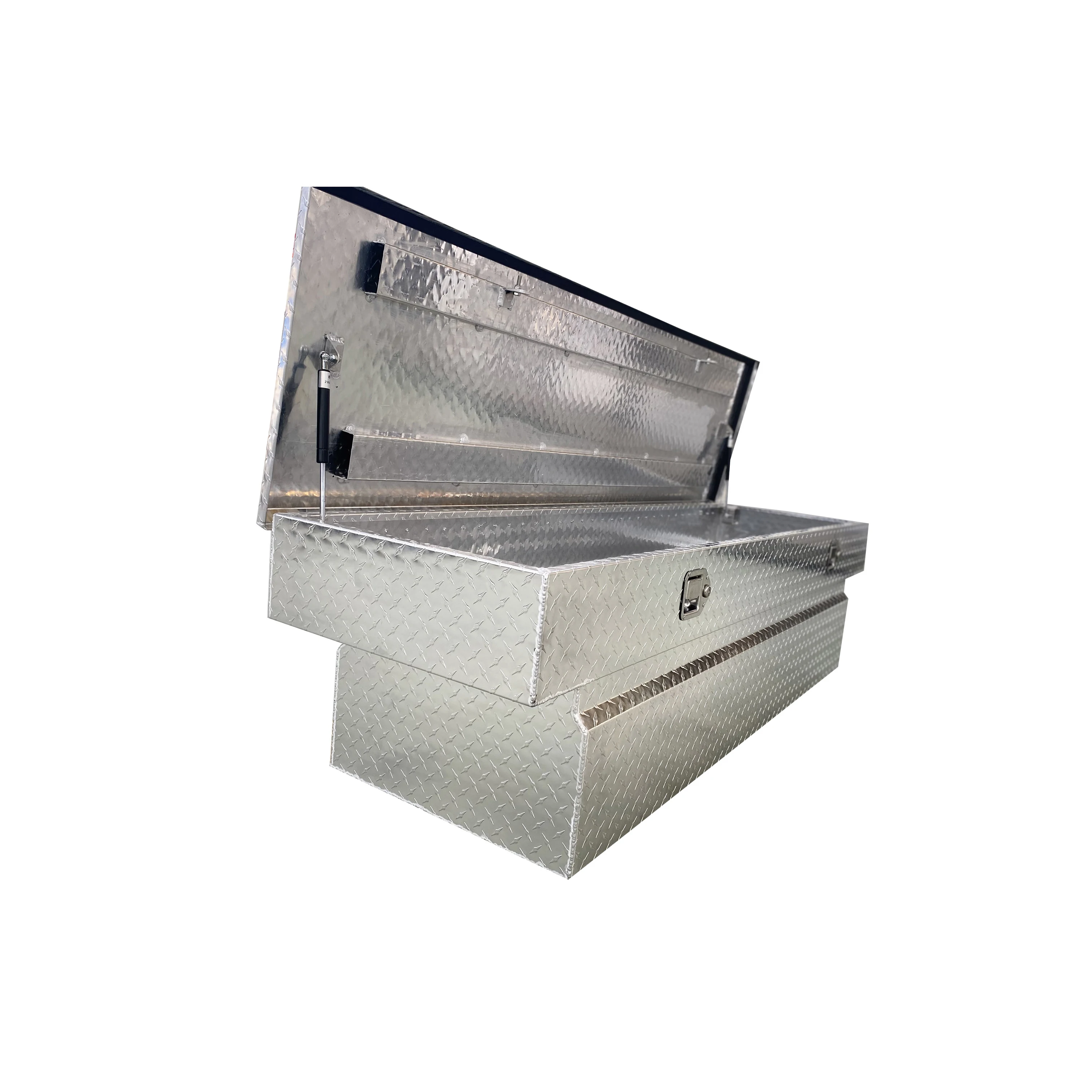 aluminum diamond plate 24*24*48' Double Lid 2mm Aluminium Smooth Semi Truck Underbody Tool Boxes