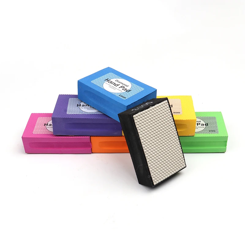 Factory Price Custom 60*92mm Diamond Hand Polishing Sanding Block Pads For stones concrete