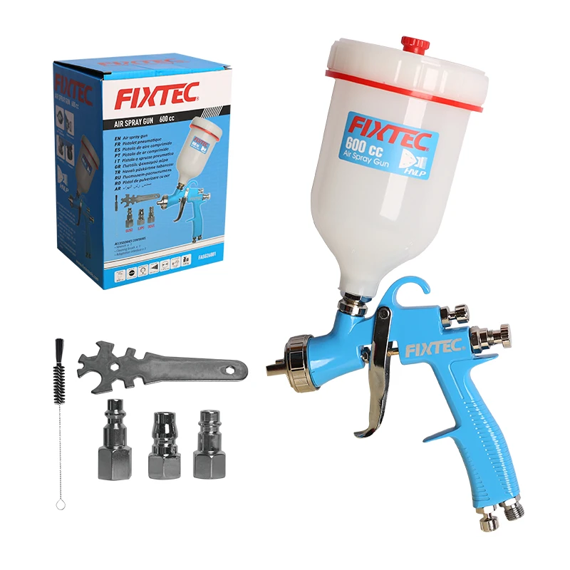 FIXTEC HVLP Air Spray Gun with 1.3mm Nozzles Air Paint Guns Automotive Paint Gun Sprayer for House Painting/Car