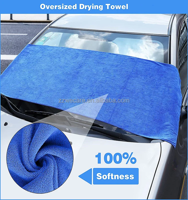 Microfiber Cleaning Cloth Wash Mitt Duster Squeegee Tire Brush Car Detailing Cleaning Kit