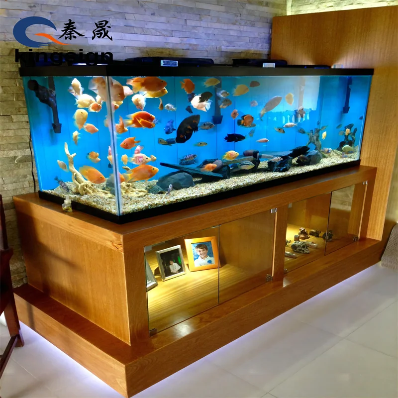 Kingsign large wall thick clear cast acrylic tank aquarium for aquarium fish tank
