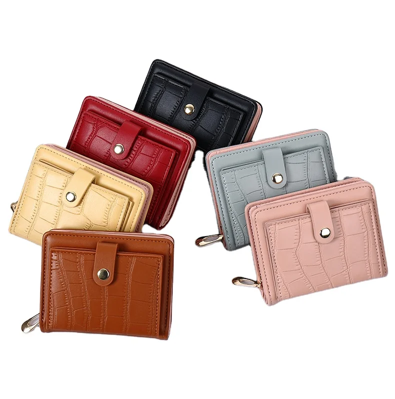 New Design Fashion Zip Around Ladies Wallets Purse Custom Short Small Mini PU Leather Women Wallet carteras para mujer