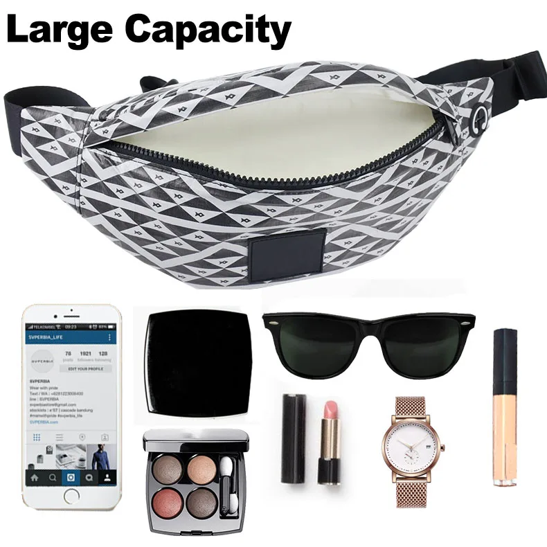 Waterproof Fashion Sport Outdoor Hip Pack Dupont Custom Waist Bag Tyvek Fanny Pack