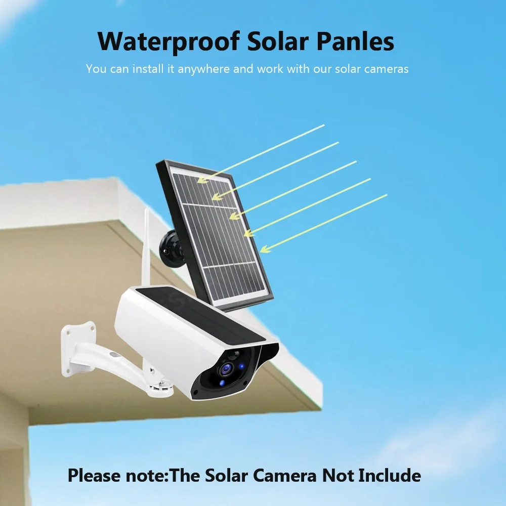 Monocrystalline Silicon Paneles Solares Waterproof Adjustable 4W USB Solar Charger for Doorbell Camera Portable Solar Panels