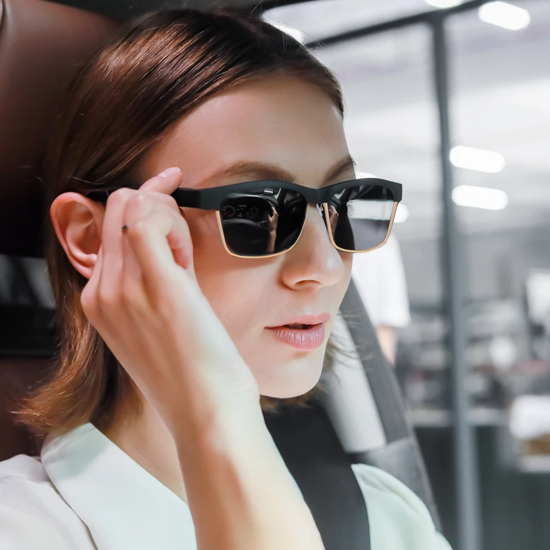 
Small OEM Custom Logo Design Eyewear Glasses Manufacturer Wholesale 2021 Fashion Audio Sunglasses Smart Blue tooth Glasses 