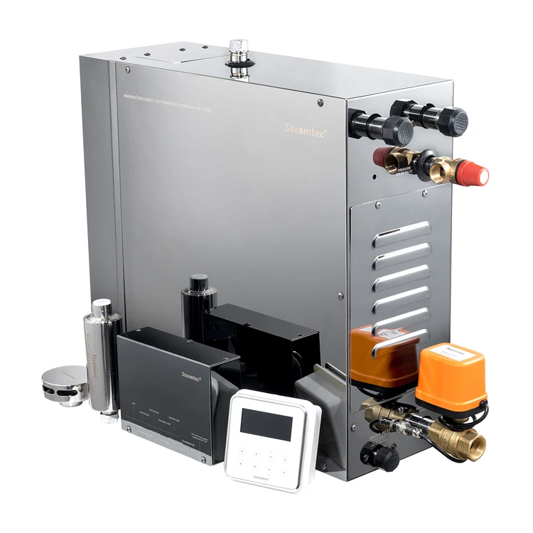 Factory Price Stainless Steel Steamer 4kw Auto-Descaling Generator For Shower Sauna Room Accessories Hammam Mini Engine Turbine