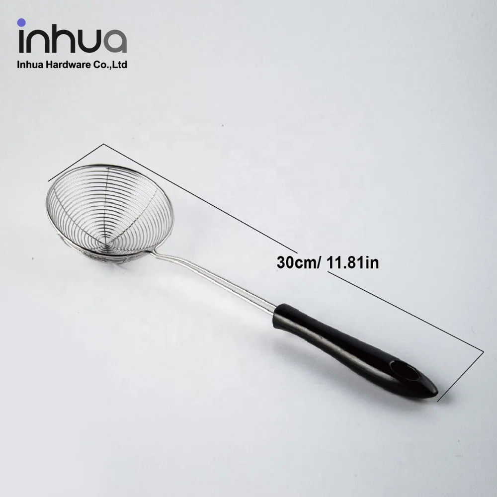 Handle Frying Filter Long Stainless Steel Colander French Fries Colander Kitchen Fried Net Sieve Spoon Kitchen Tool Foods Sifter