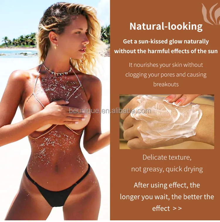 Samples Manufacturers Beauty Instant Tan Accelerator Private Label Solarium Sun Customized Cream Self Sunscreen Tanning Lotion