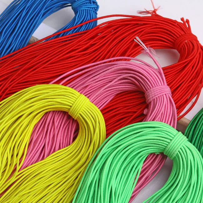  Factory Price Wholesale 2mm Colorful High-Quality Round Elastic Band Rope