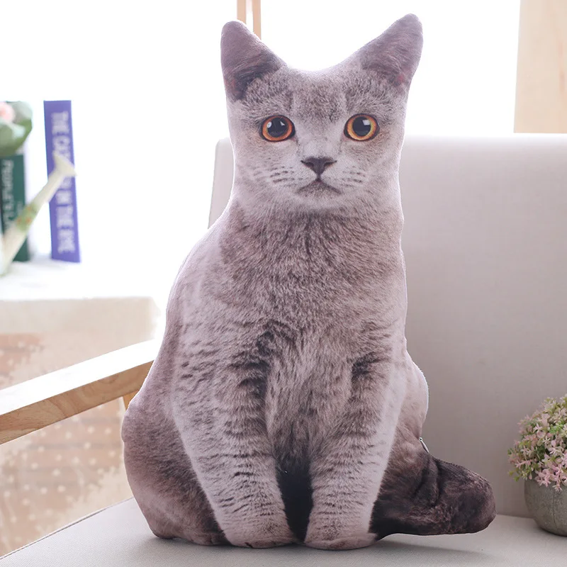 Custom Plush Doll Animal Cat Body Pillow Toys Soft Realistic Cat Stuffed Animals Pillows Plush Toy