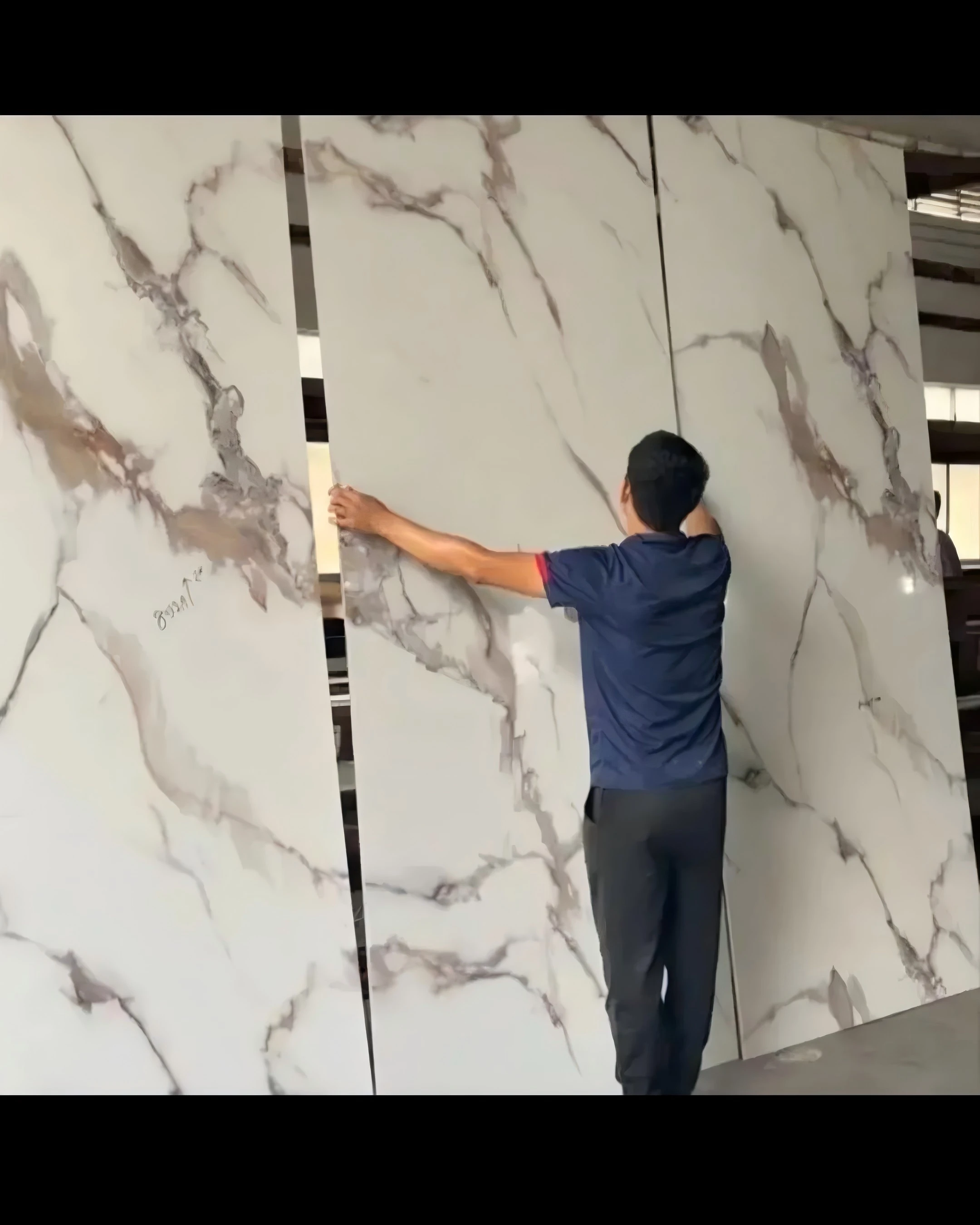 Factory Design Laminate Sheets Panel Pvc Artificial Uv Wall Marble