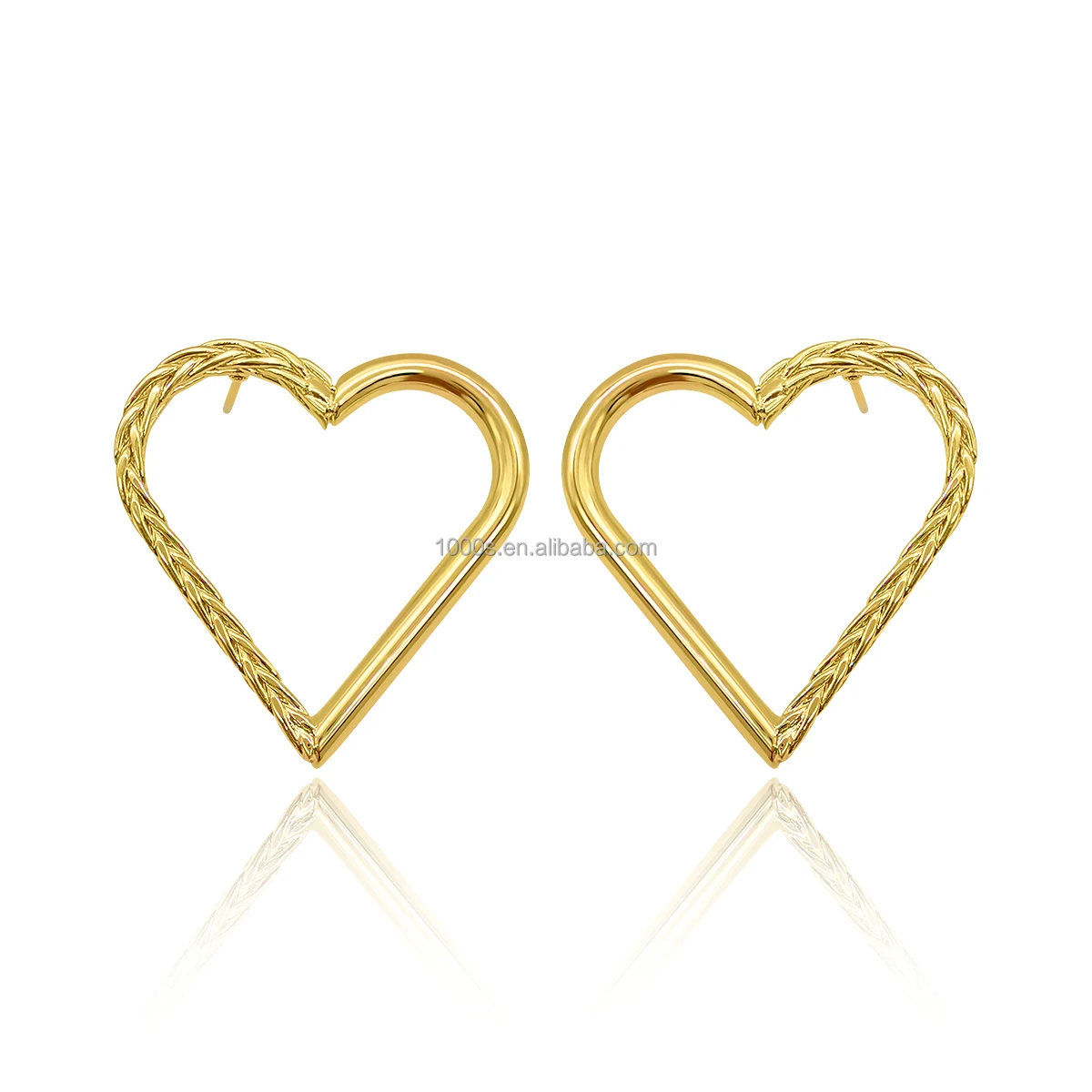 Серьги-гвоздики из латуни