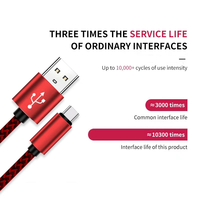 Wholesale charging cable nylon braided aluminum alloy usb cable mobile phone fast charging usb data cable type C