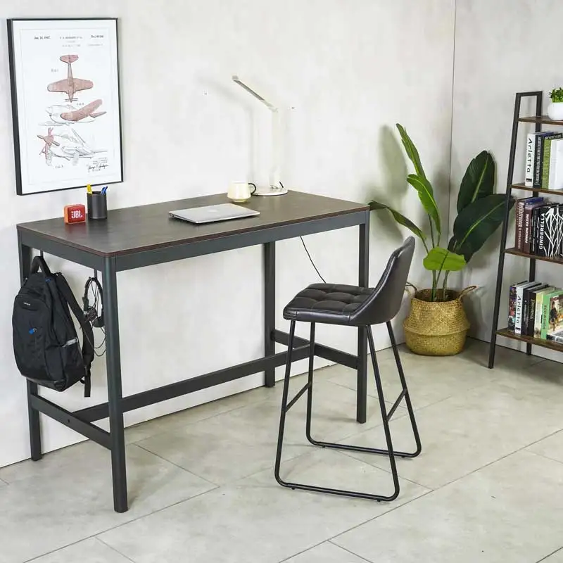 Home Office Black Office Furniture Computer Table Desk and Chair Set Compact Laptop Table Desk Wooden Living Room Wood 10pcs