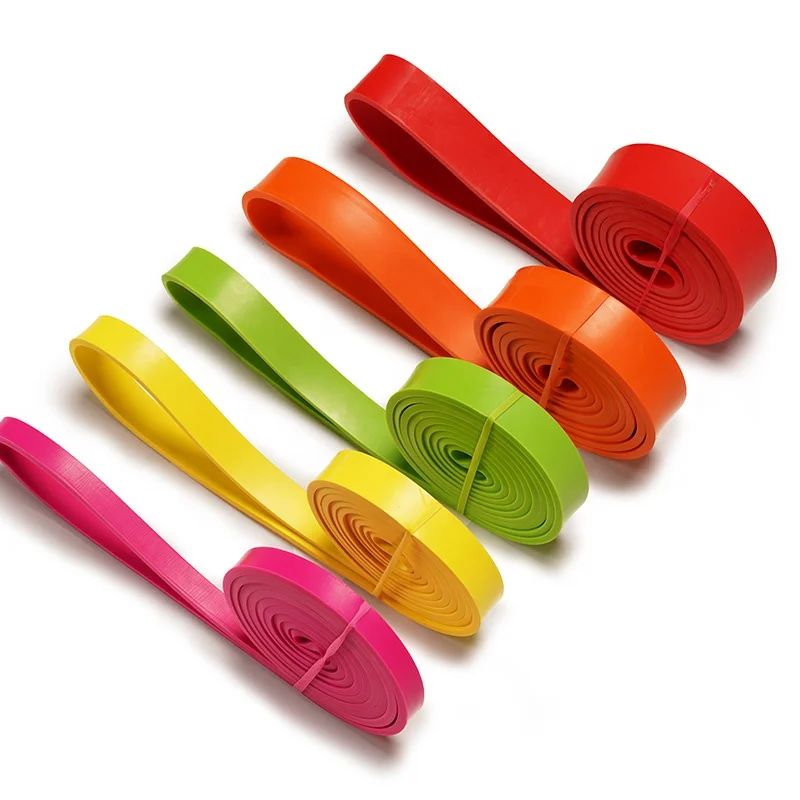 exercise band custom color customized fitness natural latex resistance bands set  wholesale