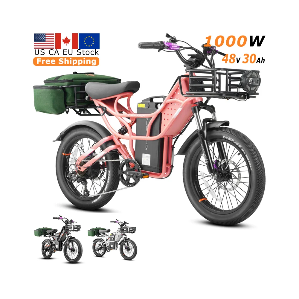 Eahora Cupid Pink EU US CA Warehouse  Electric Bike 1000W Electric City Bicycle 48V 30Ah Fat Tire Electric Mountain Bike