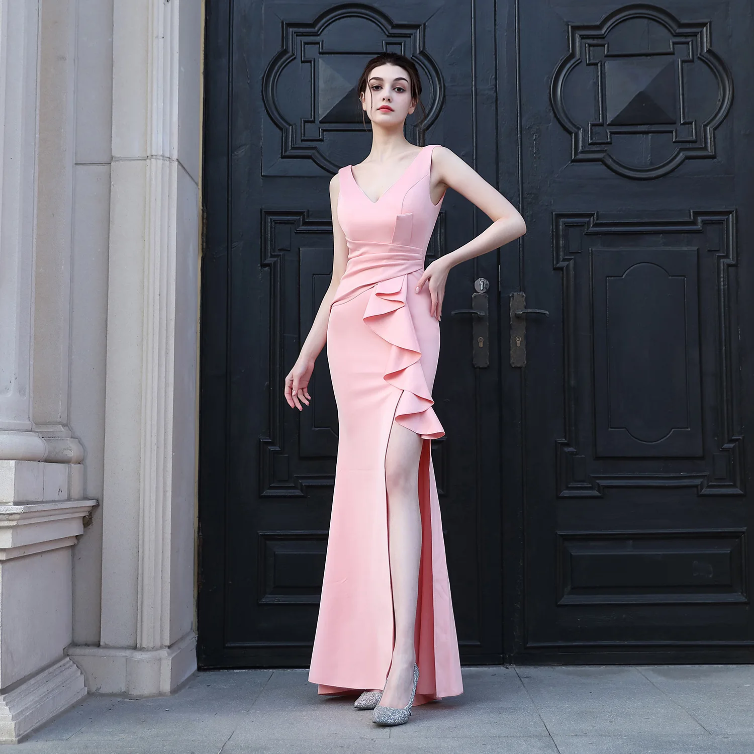  Fvshion Vestidos De Fiesta с пользовательским логотипом Женская Корейская одежда женские платья для выпускного вечера макси подружки невесты длинная