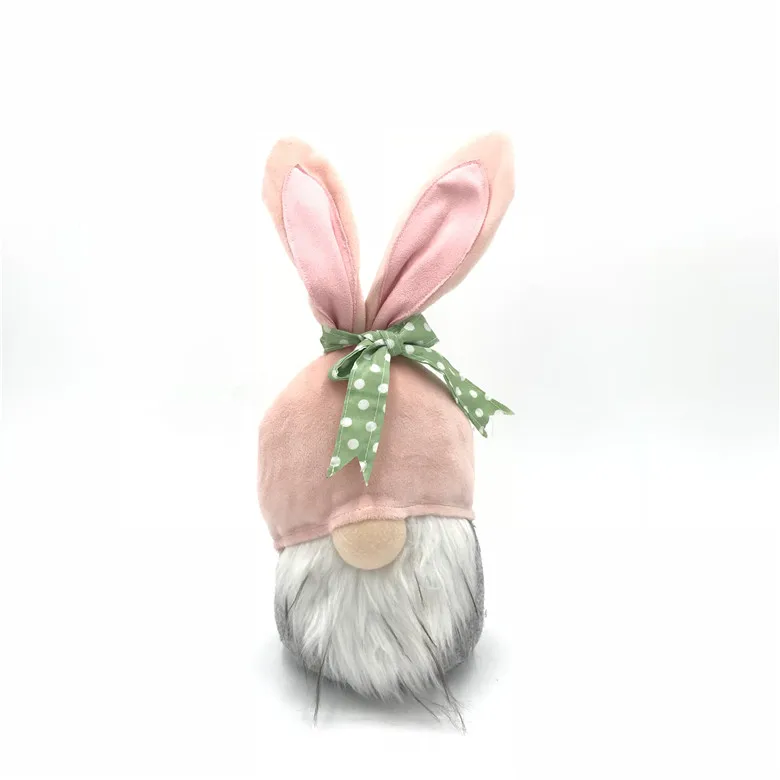 New Fashion Festival Tomte Ornament Nordic Home Decoration Handmade Swedish Spring Gifts Easter Bunny Gnomes with Rabbit Ear