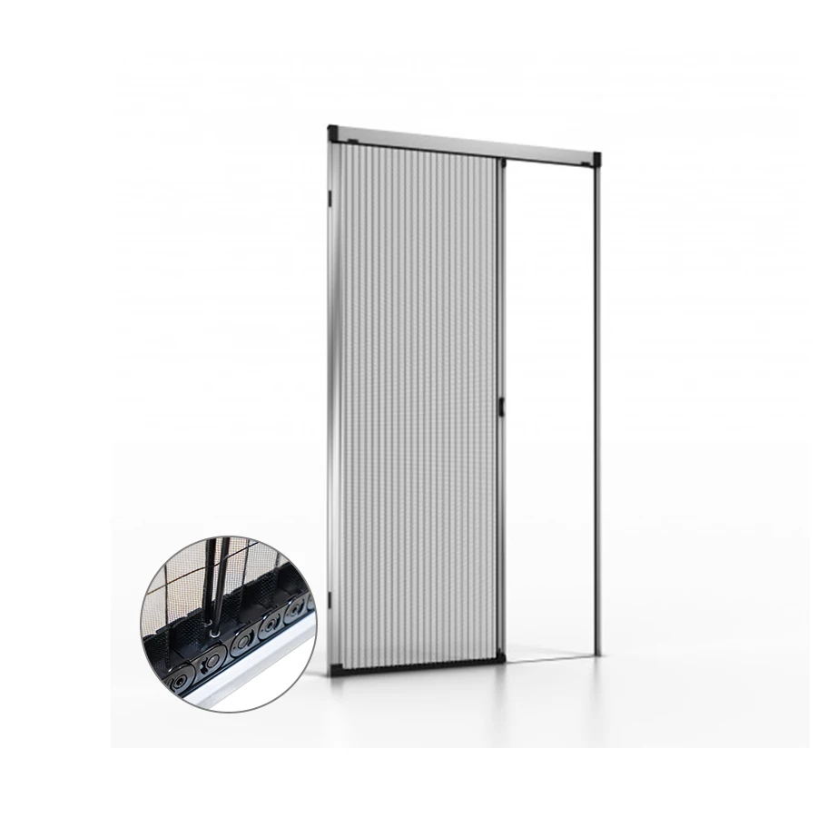 Freedom Aluminum Frame Fiberglass Roller Roll Fly Sliding Mosquito Net Screen Door Retractable Insect Screen Door Screen Mesh