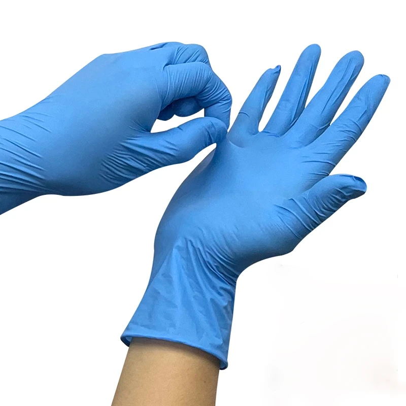 Factory Cheap Price Luva Nitrilica Azul Guanti Di En455 Vinyl Glov Disposable Nitrile For 100% Safety