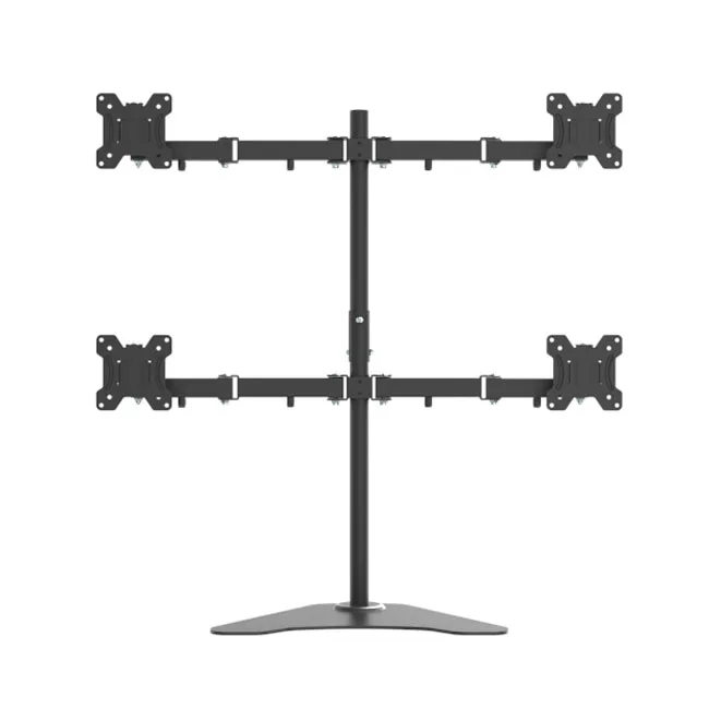 Computer Four Monitors Desk Bracket Adjustable Arm Support TV LCD VESA Quad Monitor Mount