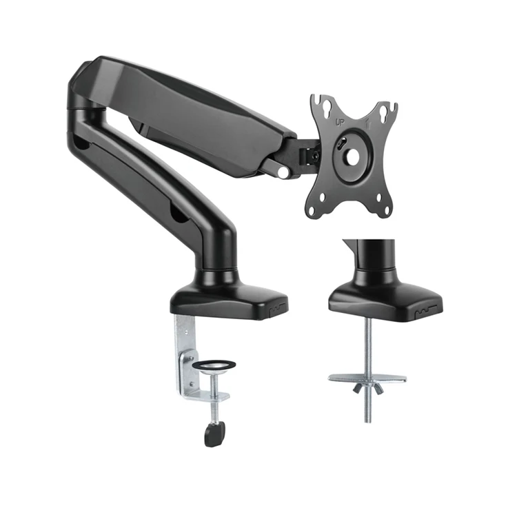 Adjustable Aluminum plastic rotatable 360 rotating laptop arm computer riser monitor mount stand