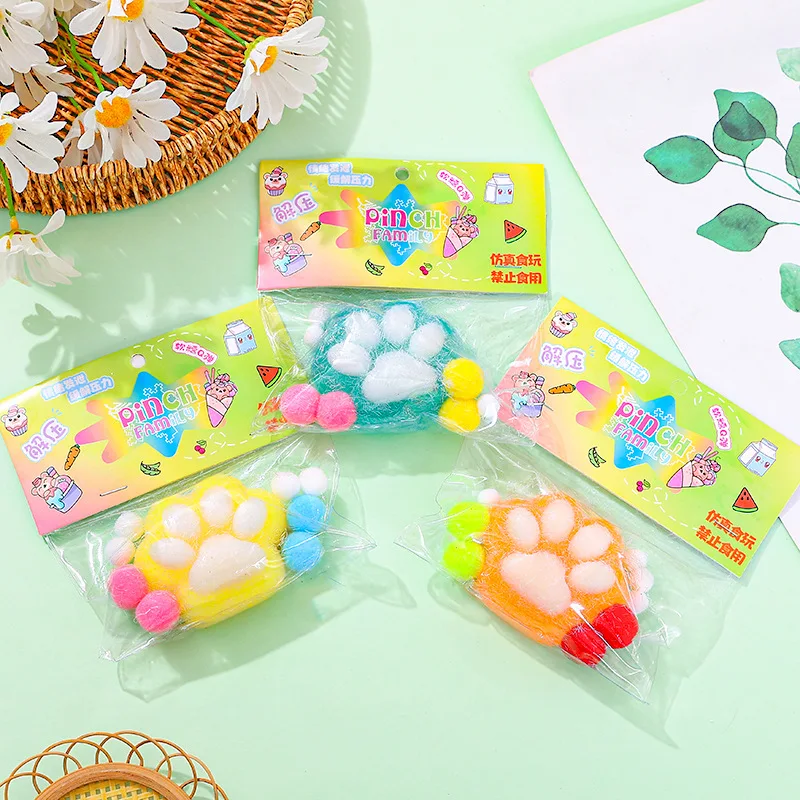 Wholesale TPR Cat Paw Toy Unisex Slow Rebound Hamster Claw Squeeze Gift Factory Direct Sale