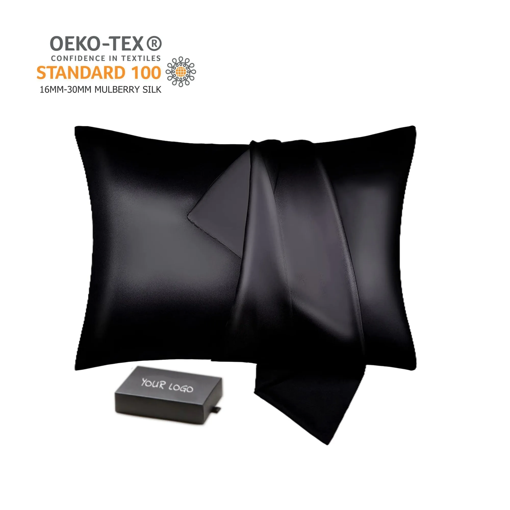 22MM Highest 6A grade 100% Mulberry Silk Pillowcase, certificated silk pillow case customizable