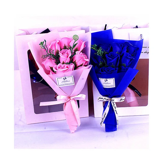 Ammy valentines day gift 9 Soap flower simulation bouquet gift for mothers day gifts artificial flowers bouquet