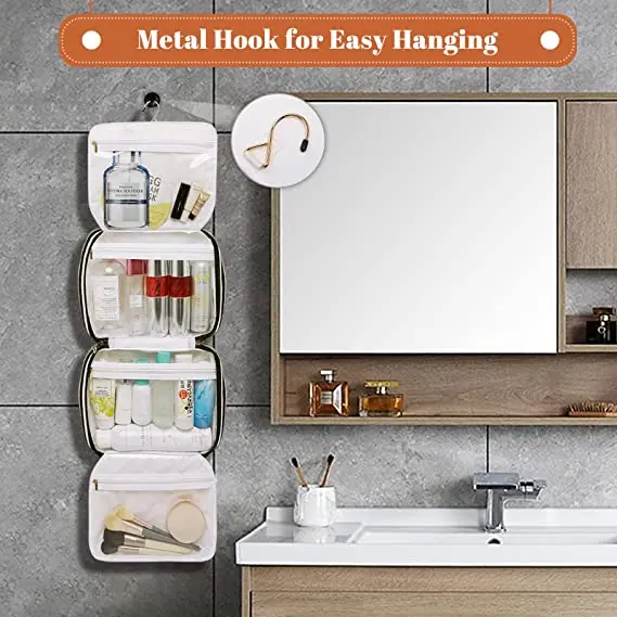 custom canvas cosmetic makeup bags cases wholesale modern mens women  hanging travel toiletry bag  travel bag with hanging hook