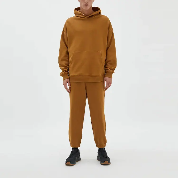 wholesale oversized cotton fleece custom sweatsuits jogger two pieces sets tracksuits for men jogging polyester unisex tracksuit